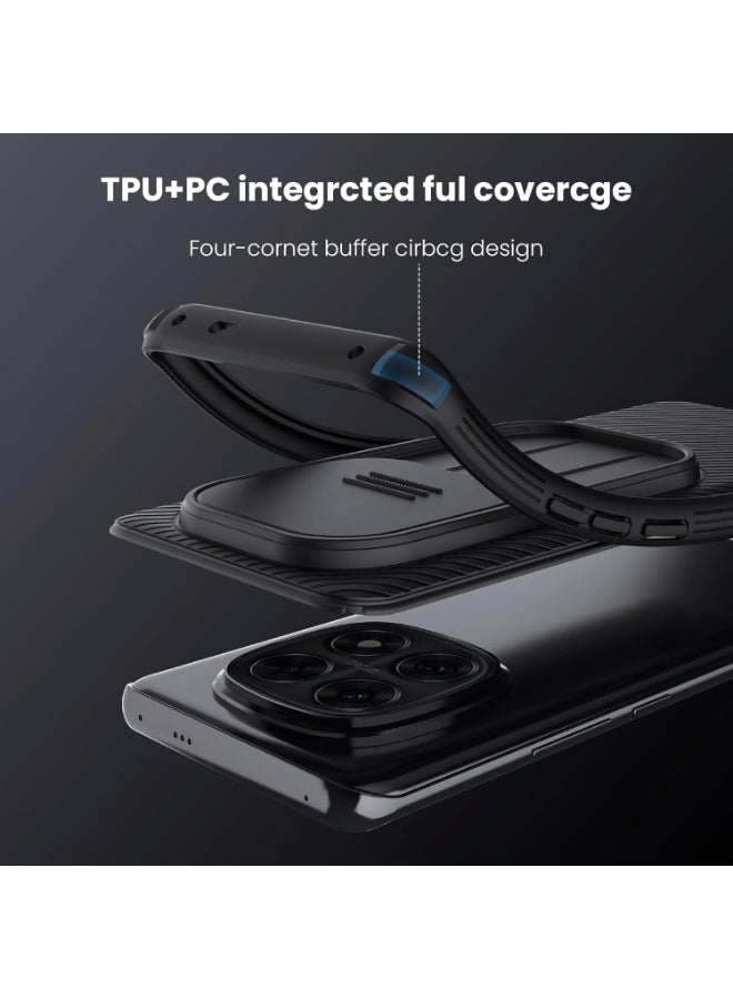 Nillkin for Xiaomi Redmi Note 14 Pro Plus 5G Case TPU + PC Material, Camera Lens Protection Slide Design, Anti-Fingerprint Protective Back Cover, Shockproof Mobile Phone Case - Image 4